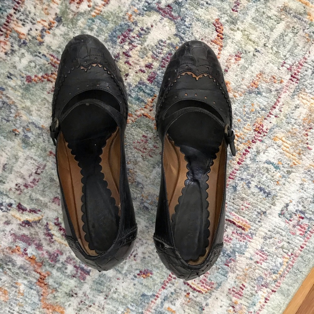 Max & Co textured Mary Jane pumps, black